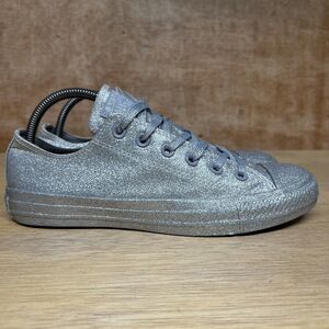 Converse Chuck Taylor All Star Women Size 9 Shoes Silver Gliter Athletic Sneaker